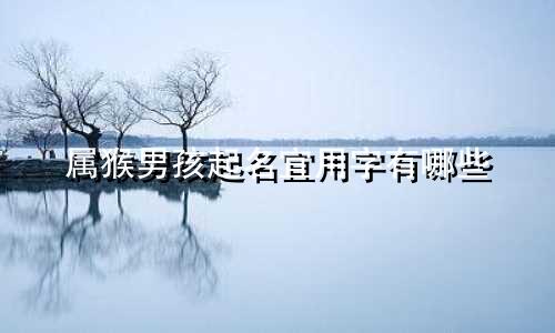 属猴男孩起名宜用字有哪些