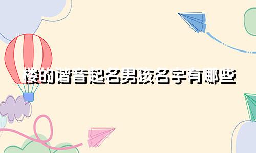 楼的谐音起名男孩名字有哪些