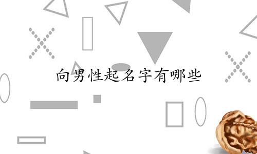 向男性起名字有哪些