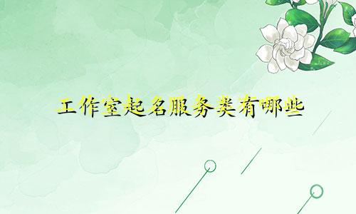 工作室起名服务类有哪些