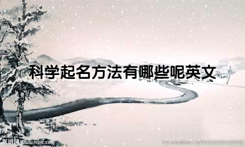 科学起名方法有哪些呢英文