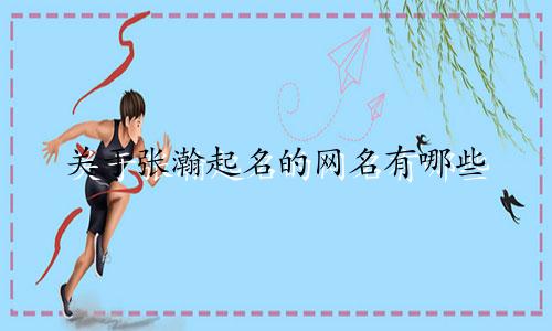 关于张瀚起名的网名有哪些