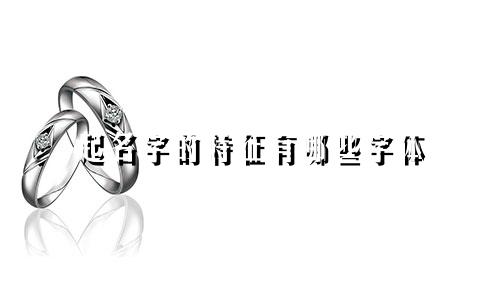 起名字的特征有哪些字体
