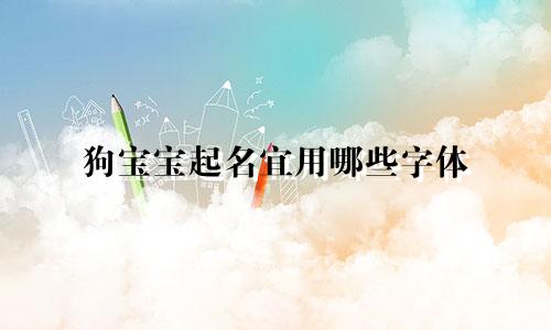 狗宝宝起名宜用哪些字体