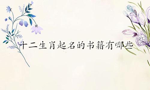 十二生肖起名的书籍有哪些