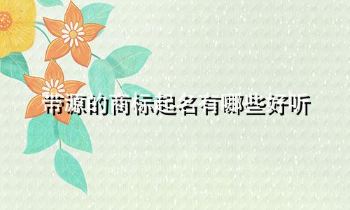 带源的商标起名有哪些好听