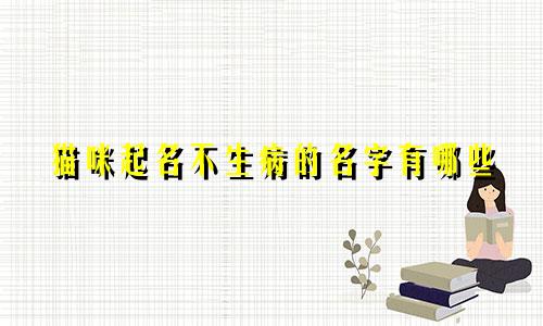 猫咪起名不生病的名字有哪些
