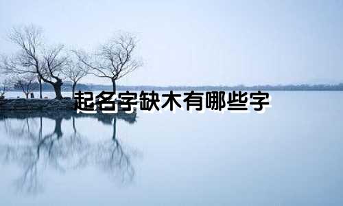 起名字缺木有哪些字
