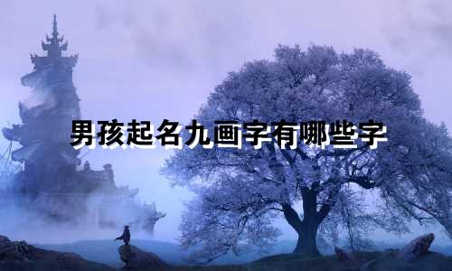 男孩起名九画字有哪些字