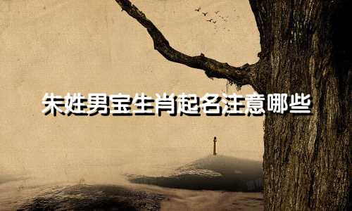 朱姓男宝生肖起名注意哪些