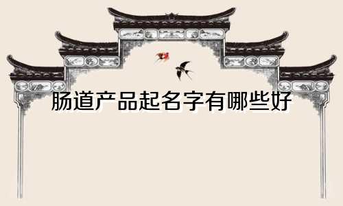 肠道产品起名字有哪些好