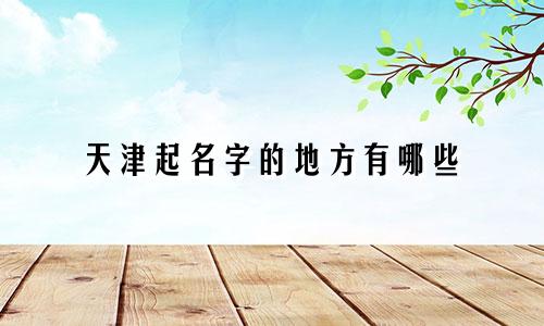 天津起名字的地方有哪些