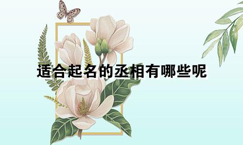 适合起名的丞相有哪些呢