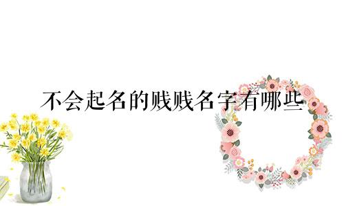 不会起名的贱贱名字有哪些