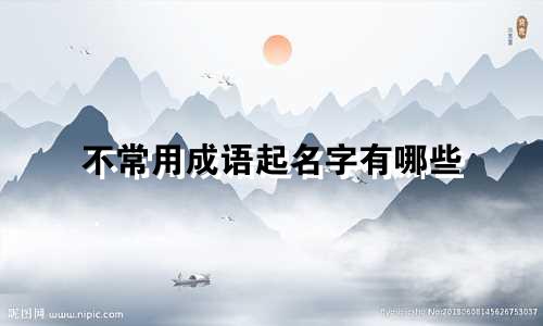 不常用成语起名字有哪些