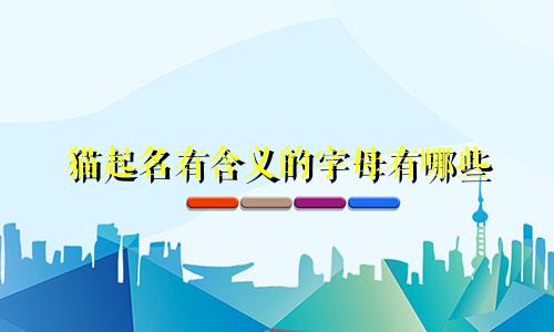 猫起名有含义的字母有哪些