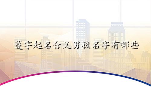 蔓字起名含义男孩名字有哪些