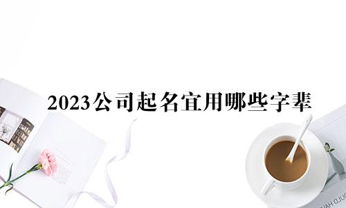 2023公司起名宜用哪些字辈