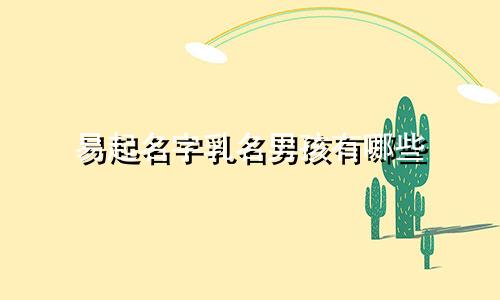 易起名字乳名男孩有哪些