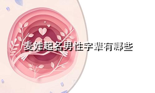 麦姓起名男性字辈有哪些