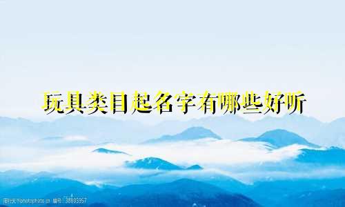 玩具类目起名字有哪些好听