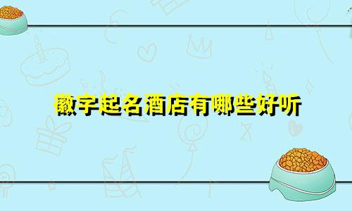 徽字起名酒店有哪些好听