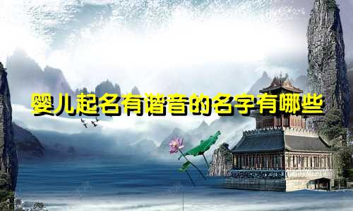 婴儿起名有谐音的名字有哪些