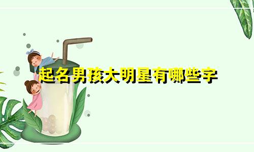 起名男孩大明星有哪些字