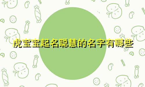 虎宝宝起名聪慧的名字有哪些