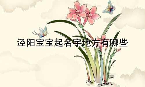 泾阳宝宝起名字地方有哪些