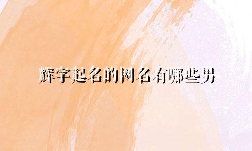 辉字起名的网名有哪些男