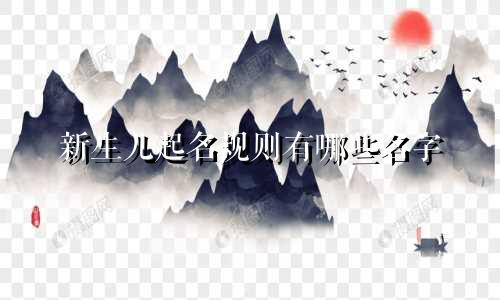 新生儿起名规则有哪些名字