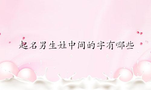 起名男生姓中间的字有哪些