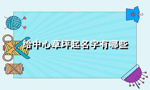 给中心草坪起名字有哪些
