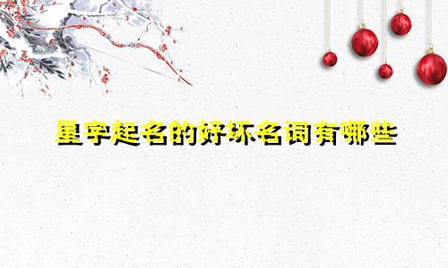 星字起名的好坏名词有哪些