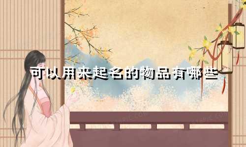 可以用来起名的物品有哪些
