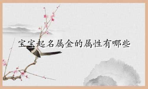 宝宝起名属金的属性有哪些