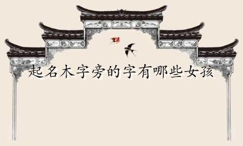 起名木字旁的字有哪些女孩