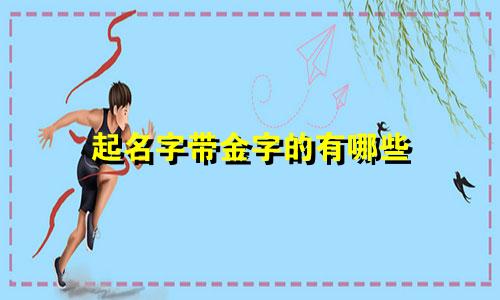 起名字带金字的有哪些