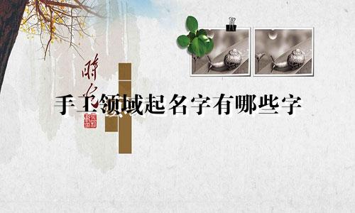 手工领域起名字有哪些字