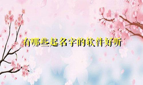 有哪些起名字的软件好听