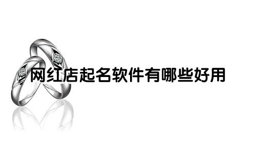 网红店起名软件有哪些好用