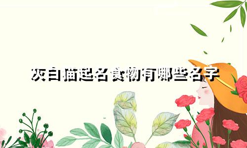 灰白猫起名食物有哪些名字