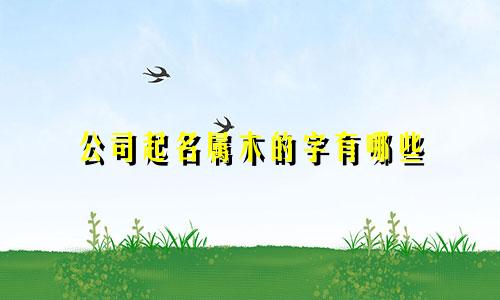 公司起名属木的字有哪些