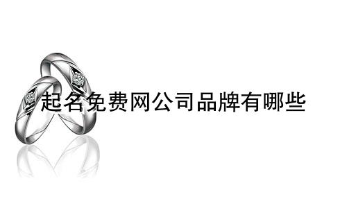 起名免费网公司品牌有哪些