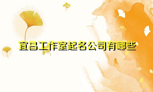 宜昌工作室起名公司有哪些