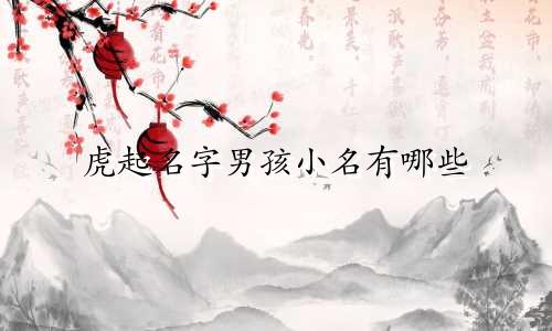 虎起名字男孩小名有哪些