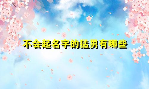 不会起名字的猛男有哪些