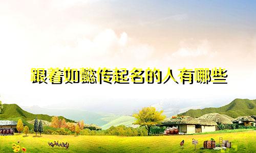 跟着如懿传起名的人有哪些