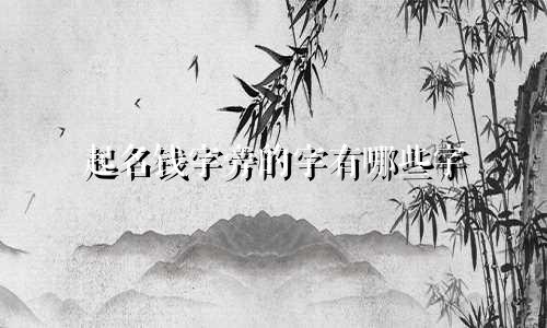 起名钱字旁的字有哪些字